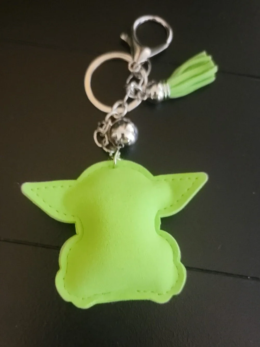 Green Star Wars-Inspired Kids Keychain Charm - Baby Yoda Style